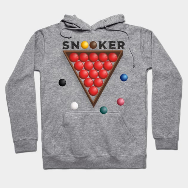 Snooker Ball Design Hoodie by AJ techDesigns